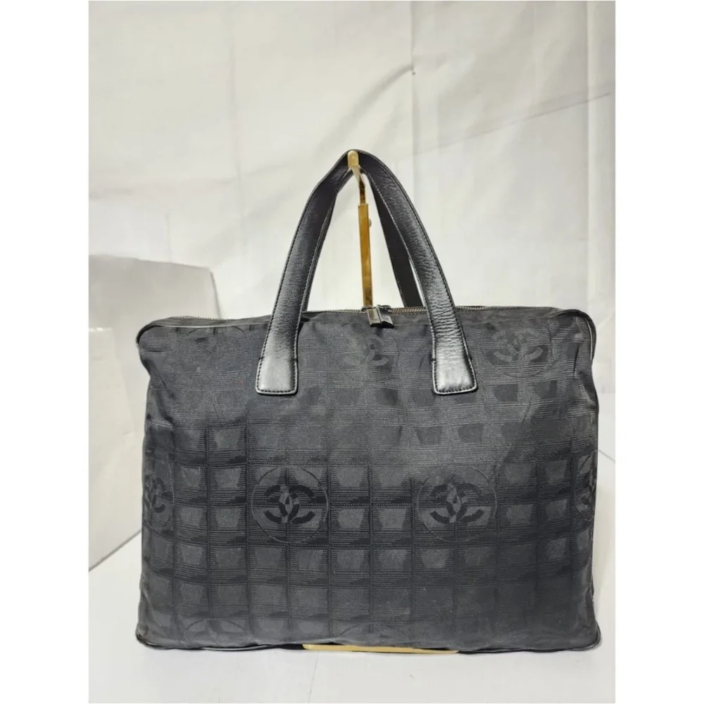 Authentic Chanel Travel Ligne Laptop Case Black